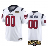 Men's Houston Texans Active Player Custom White 2023 F.U.S.E. AFC South Champions Patch Vapor Limited Football Stitched Jersey