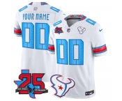 Men's Houston Texans Active Player Custom White 2026 F.U.S.E. Rivalries Collection With 25th Anniversary Patch Limited Football Stitched Jersey Men's Houston Texans Active Player Custom White 2026 F.U.S.E. Rivalries Collection With 25th Anniversary Patch Limited Football Stitched Jersey
