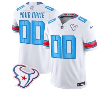 Men's Houston Texans Active Player Custom White 2026 F.U.S.E. “Rivalries” Vapor Untouchable Limited Football Stitched Jersey