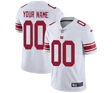 Youth New York Giants Customized White Custom Football Jersey