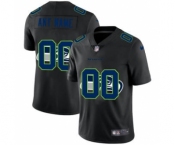 Men's Seattle Seahawks Custom Team Logo Dual Overlap Limited Football Jersey Black
