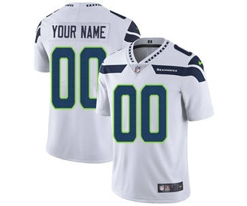 Men's Seattle Seahawks Customized White Vapor Untouchable Custom Limited Football Jersey