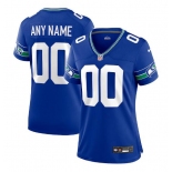 Women's Seattle Seahawks ACTIVE PLAYER Custom Royal Throwback Football Stitched Jersey