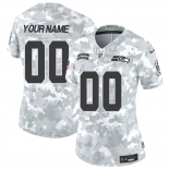 Women's Seattle Seahawks Active Player Custom 2024 F.U.S.E Arctic Camo Salute To Service Limited Stitched Football Jersey