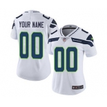 Women's Seattle Seahawks Customized White Road Jersey