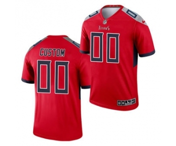 Men's Tennessee Titans ACTIVE PLAYER Custom Red Silver 2021 Inverted Legend Stitched Jersey