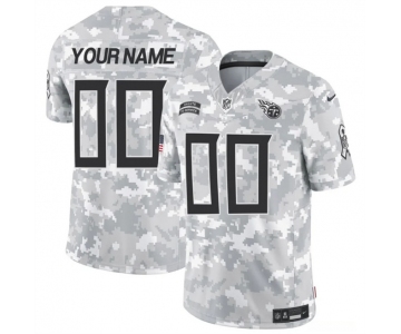 Men's Tennessee Titans Active Player Custom 2024 F.U.S.E Arctic Camo Salute To Service Limited Stitched Football Jersey