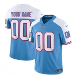 Men's Tennessee Titans Active Player Custom Blue White 2023 F.U.S.E. Vapor Limited Throwback Football Stitched Jersey