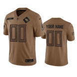 Men's Tennessee Titans Active Player Custom Brown 2023 Salute To Service Football Stitched Jersey