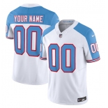 Men's Tennessee Titans Active Player Custom White Blue 2023 F.U.S.E. Vapor Limited Throwback Football Stitched Jersey