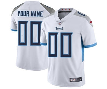Youth Tennessee Titans Customized White Custom Football Jersey