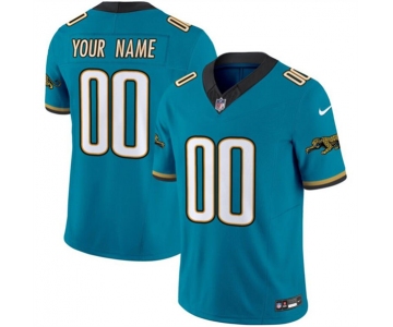 Men's Jacksonville Jaguars Active Player Custom Teal 2024 F.U.S.E. Prowler Throwback Vapor Limited Stitched Football Jersey