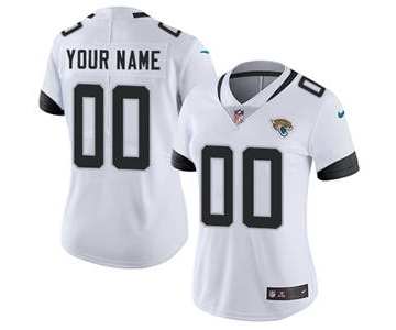 Women's Jacksonville Jaguars White Road Customized Jersey