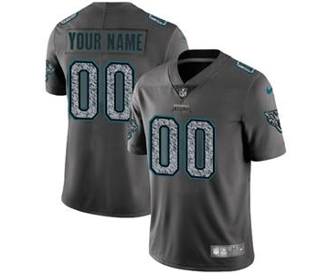 Youth Jacksonville Jaguars Customized Gray Static Football Jersey