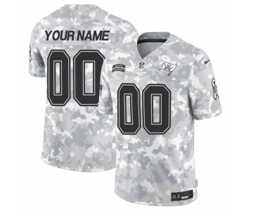 Men's Tampa Bay Buccaneers Active Player Custom 2024 F.U.S.E Arctic Camo Salute To Service Limited Stitched Football Jersey