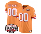 Men's Tampa Bay Buccaneers Active Player Custom Orange F.U.S.E. 2024 NFC South Champions Limited Stitched Jersey