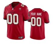 Men's Tampa Bay Buccaneers Active Player Custom Red 2025 50th Anniversary Patch Vapor Limited Football Stitched Jersey