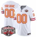 Men's Tampa Bay Buccaneers Active Player Custom White F.U.S.E. 2024 NFC South Champions Limited Stitched Jersey