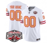 Men's Tampa Bay Buccaneers Active Player Custom White F.U.S.E. 2024 NFC South Champions Limited Stitched Jersey