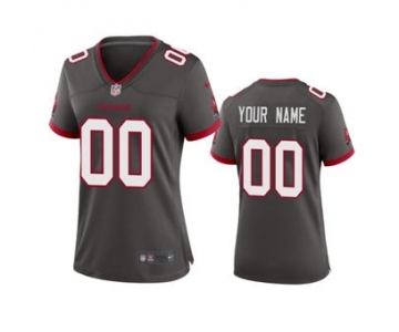Women's Buccaneers Pewter Custom 2020 New Football Game Jersey