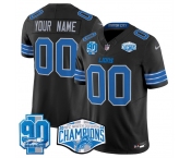 Men's Detroit Lions Active Player Custom Black 2024 NFC North Champions 90th Anniversary Patch F.U.S.E. Vapor Limited Stitched Jersey
