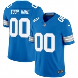 Men's Detroit Lions Active Player Custom Blue 2024 F.U.S.E. Vapor Limited Football Stitched Jersey