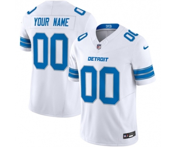 Men's Detroit Lions Active Player Custom White 2024 F.U.S.E. Vapor Limited Football Stitched Jersey