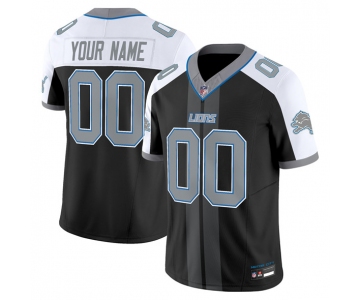 Men's Detroit Lions Customized Black Alternate 2025 F.U.S.E. 'Motor City Racing Edition' Vapor Limited Stitched Jersey