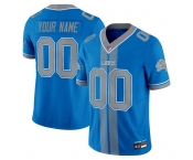 Men's Detroit Lions Customized Blue 2025 F.U.S.E. 'Motor City Racing Edition' Vapor Limited Stitched Jersey