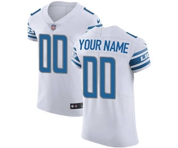 Men's Detroit Lions Customized White Vapor Untouchable Custom Elite Football Jerse