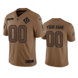 Men's Indianapolis Colts Active Player Custom 2023 Brown Salute To Service Limited Football Stitched Jersey