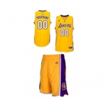 Basketball Los Angeles Lakers Custom Swingman Home Jerseys Suit - Gold