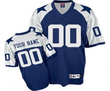 Dallas Cowboys Customized Jerseys Throwback blue Jersey