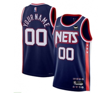 Men's Brooklyn Nets Active Player Custom 2021-2022 City Edition 75th Anniversary Stitched Basketball Jersey
