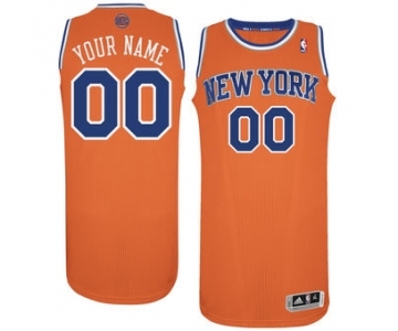 Men's New York Knicks Orange Custom Basketball Jersey