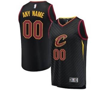 Men's Cleveland Cavaliers Black Custom Basketball Jersey - Statement Edition