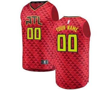 Men's Atlanta Hawks Red Custom Basketball Jersey - Statement Edition