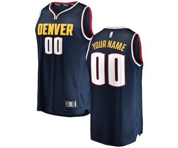 Men's Denver Nuggets Navy 2018-2019 Custom Basketball Jersey