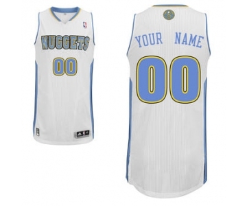 Men's Denver Nuggets White Custom Basketball Jersey