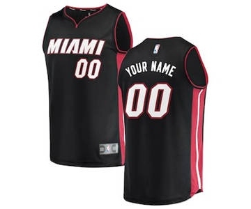 Men's Miami Heat Black Custom Basketball Jersey - Icon Edition