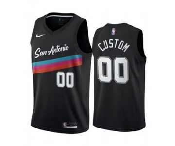 Men's San Antonio Spurs Active Player Custom Black City Edition Fiesta 2020-21 Stitched Basketball Jersey