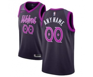 Men's Minnesota Timberwolves 2018-19 Swingman Custom Jersey - City Edition - Purple