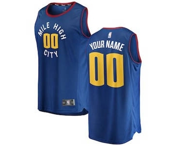 Youth Denver Nuggets Blue 2018-2019 Custom Basketball Jersey