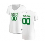 Women's Boston Celtics White Custom Basketball Jersey - Association Edition