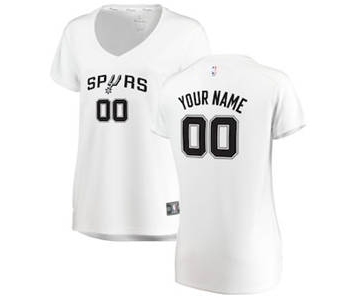 Women's San Antonio Spurs White Custom Basketball Jersey - Association Edition
