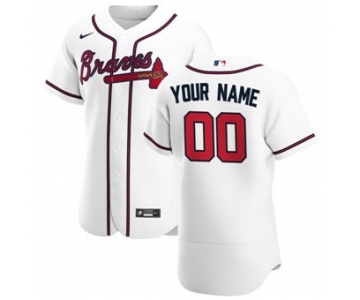 Men's Atlanta Braves Custom White Home 2020 Authentic Player Baseball Jersey