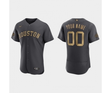 Men Custom Houston Astros 2022 Mlb All Star Game Authentic Charcoal Jersey