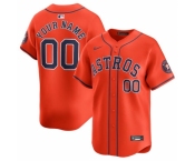 Men  Houston Astros Active Player Custom Orange 2024 Alternate Limited Stitched Baseball Jersey
