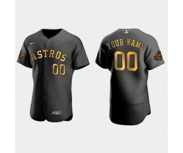 Men  Houston Astros Custom 2022 Mlb All Star Game Authentic Black Men Jersey