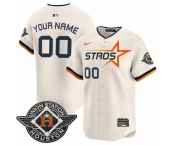 Men's Houston Astros Active Player Custom Cream 2025 City Connect Limited Stitched Baseball Jersey